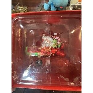 Vintage Macy's Santa Pilot Blown Glass Christmas Tree Ornament Airplane NEW